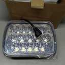 Auto Dynasty H6054 LED Headlight assembly 7x6 5x7 Headlamp Hi/Low Sealed Beam Compatible with Chevy Express Blazer Van GMC S10 C/K Ford E/F Jeep Wrangler YJ XJ CherokeeTruck Van, 5000K Output, Chrome