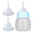 Kitten Bottle Feeding Kit, 3 Nipples and 1 60mL Bottle, Beige Kitten Baby Bottles for Nursing Newborn, Kitten Nursing, Bottles with Nipples