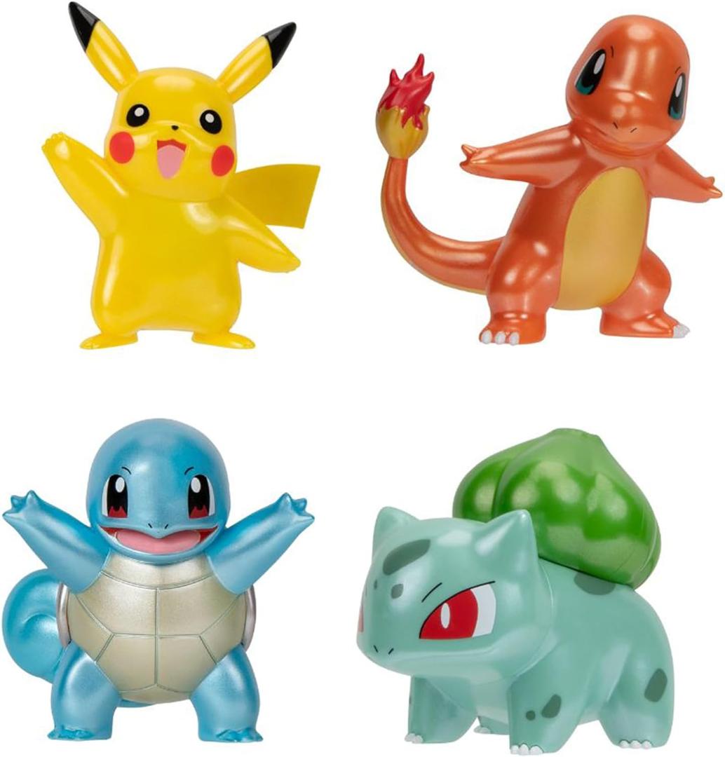 Pokmon Select Metallic Battle Pack - Four 3-inch Battle Figures with Special Metallic Finish