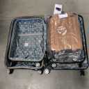 Rockland London Hardside Expandable Luggage with Spinner Wheels, Brown, 28-24-20-Inch