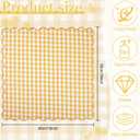 SmoothNovelty 12 Pack Buffalo Plaid Cloth Napkins 18x18 Inch Checkered Cloth Napkins Scalloped Soft Cotton Table Mat Washable Reusable for Dinner Wedding Holiday Birthday Parties (Classic,Yellow)