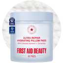 First Aid Beauty - Facial Radiance Pads, Daily Exfoliating Pads with AHA, Visibly Smaller Pores, Help Tone & Brighten Skin, One-Step Makeup Prep, Compostable
