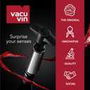 Vacu Vin Original Wine Saver with 2 Vacuum Bottle Stoppers Wine Preserver Pump for Red or White Wine Manual Air Remover System Airtight Seal Keep Wine Fresh Longer White