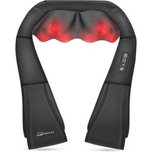 Snailax Shiatsu Neck and Shoulder Massager - Back Massager with Heat, Deep Kneading Electric Massage Pillow for Neck, Back, Shoulder,Foot,Body