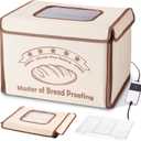 Bread Proofing Box with 50-113 Temp Control & 48H Timer - Folding Dough Proofing Box with Metal Rack Warming Foldable Proofer for Sourdough, Bread Baking, Pizza, Yogurt