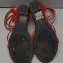 DREAM PAIRS Women's Ankle Strap Flat Sandals Summer Dressy Strappy Gladiator Rhinestones Sandals, 8.5, Red 