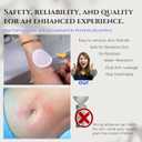 Disposable Self-Adhesive Castor Oil Pack Wrap for Belly Button | Organic Cotton PU Film Anti-Leakage Patches | Individually Wrapped, Oil-Free & Portable(20PCS)