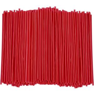 Comfy Package [5 Inch - 1000 Count] Coffee & Cocktail Stirrers/Straws Disposable Plastic Sip Stir Sticks  Red