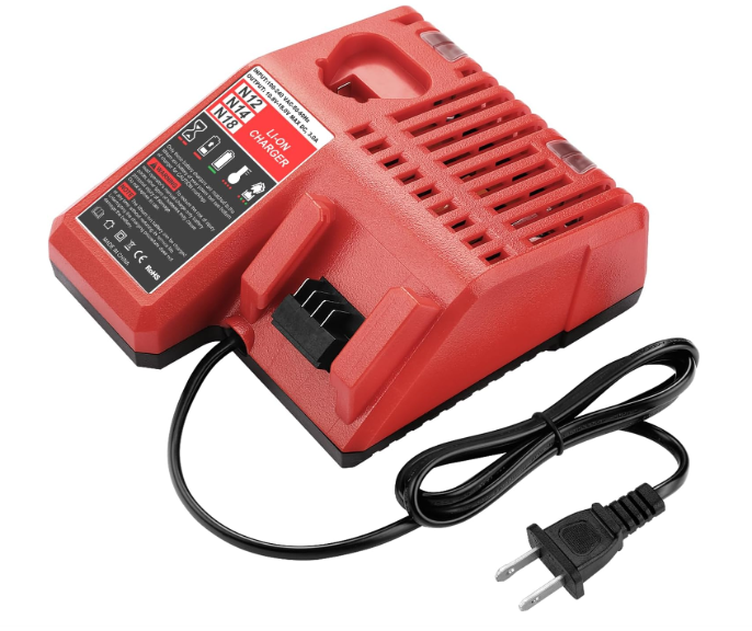 M 18 & M 12 Battery Charger for Mil-Waukee 48-59-1812 Replacement Rapid Charger for Mil-Waukee 48-11-2420 48-11-1815 48-11-1840 48-11-1841 48-11-1850 12V 18V Lithium-ion Battery