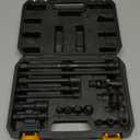 18-Pieces Impact Socket Extension Set: 1/4", 3/8" & 1/2" Drive Socket Extension Bar, Socket Adapter Set, Swivel Universal Joints & Impact Coupler