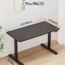 40" Small Electric Standing Desk Adjustable Height for Home Office, 40 x 24 Inch