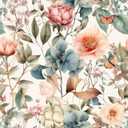 Vintage Floral Peel and Stick Wallpaper Leaf Butterfly Wallpaper Flower Contact Paper Vintage Removable Wallpaper 118.1"x17.71" Self Adhesive Wallpaper for Bedroom Bathroom Drawer Cabinets Decor Vinyl (Multicolor)