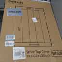 GASHELL Noodle Board Stove Cover with Handles, Multiple Stove Top Cover Board for Electric/Gas Stove Top(Black), GSC-2212