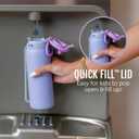 Ello Pop & Fill 18oz Stainless Steel Kids Water Bottle with Quick Fill Lid | Vacuum Insulated BPA Free Bottle with Leak Proof Straw and Chug Lid, Dishwasher Safe, Gift For Kids Teens, Lavender Fields