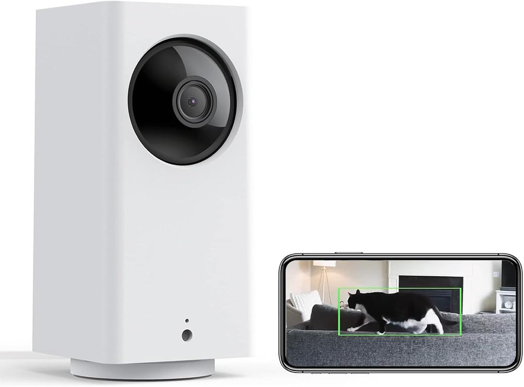 WYZE Cam Pan v2 1080p Pan/Tilt/Zoom Indoor Security Camera with Color Night Vision, Motion and Sound Detection, WiFi Smart Home Security Camera Compatible with Alexa & Google Assistant, White