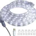 10 ft LED Rope Lights, 108 LED Connectable and Flexible Tube Lights,Rope Lights for Bedroom,Garden,Patio,Deck,Backyard,Kitchen,Christmas Decoration(White)