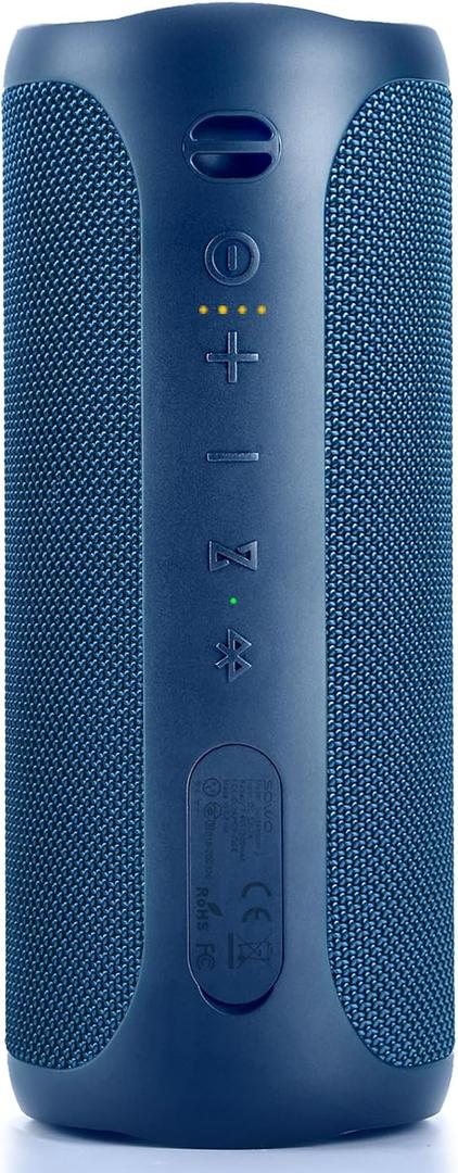 SOWO Waterproof Speaker Bluetooth Wireless- Portable Speaker Loud with Built-in Subwoofer and Tweeter, Extra Bass, Stereo Sound, IP67, Colorful Lights for Party, Outdoor, Camping - Blue