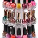J JACKCUBE DESIGN Acrylic Rotating Nail Polish Display Stand Spinning Rack Holds 69 - 117 Bottles, 3 Tier Storage Holder Organizer for Nail Polish, Makeup, Essential Oil and more - MK548B