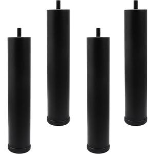 Murtenze 4 PCS 8 Inch Metal Furniture Legs - Adjustable Height Sofa Replacement Legs with M8 Thread - Round Modern Black Sofa Feet for Couch, Furniture, Chairs, Bed(Add Height 200mm)