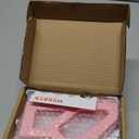 MUNBYN Label Holder for Rolls and Fan-Fold Labels, Thermal Sticker Roll Holder for Desktop Thermal Printer Shipping Supplies Industrial Paper, Pink