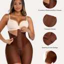 Lover-Beauty Tummy Control Shapewear for Women Strapless Fajas Body Shaper Shorts Butt Lifter Girdle (Brown, XL)