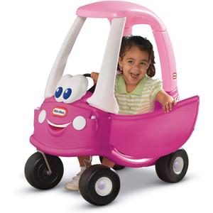 Little Tikes Princess Cozy Coupe Ride-On Toy - Toddler Car Push and Buggy Includes Working Doors, Steering Wheel, Horn, Gas Cap, Ignition Switch - For Boys and Girls Active Play , Magenta, Large