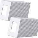 (50 Pack) BESTTEN USWP6 Matte Snow White Screwless Wall Plate, 1 Gang Switch Plate, Decorator Receptacle Outlet Cover, H4.69” x W2.91”