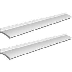 Hicarer 2 Pcs 52 Inch Door Drip Cap Anodized Aluminum Weather Stripping Overall Height 1-1/2 Inches Overhead Rain Top Drip Guard Edge Door Window Deflector Home Top Weatherstrip