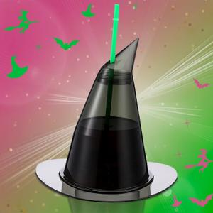 40 oz Witch Hat Cup & Straw Witch Party Hat Drinking Cup Reusable Drinking Tumbler for Movie Themed Princess Theme Birthday Gift