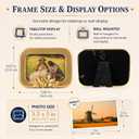 Vintage Gold Picture Frame 3.5x5 with Crystal Accent, Antique Gold Resin Photo Frame with Glass Front for Elegant Shelf & Tabletop Decor, Small Decorative Picture Frame for Vintage Glam & French Country Home Decor (Gold, 3.5x5)