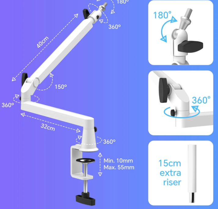 The Low Profile AS17 Boom Arm