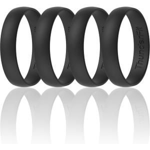 ThunderFit Unisex Silicone Wedding Rings, Rubber Engagement Bands, Variety Multipack 1,4,7 (9.5 - 10 (20.20mm))