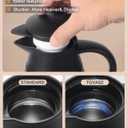 70oz Thermal Coffee Carafe for keeping hot,Updated Carafes for hot liquid, Stainless Steel Insulated Thermal Pot for Coffee, Hot Water,Keep Hot 12 Hours (Black 2.1 L)