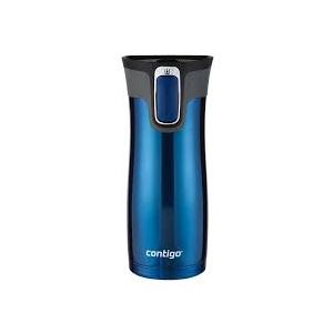 Contigo West Loop Stainless Steel Travel Mug with AUTOSEAL Lid, 16oz., Stainless Steel/Blue