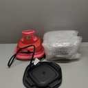 Ninja | Air Fryer | Crispi 4-in-1 Portable Cooking System | 4QT & 6 Cup Glass Containers, Crisper Plates & Storage Lids Included | Microwave, Freezer & Dishwasher Safe | Cherry Crush | FN101DR