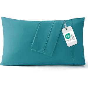 Bedsure Pillow Cases Standard Size Set of 2 - Teal Brushed Microfiber Pillowcases, Super Soft Pillowcase, Pillow Case Covers with Envelope Closure for Kids, Wrinkle, Fade Resistant, 20x26 Inches