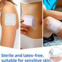Niceful 50 Count Adhesive Gauze Island Dressing 4" x 4", Water-Resistant Wound Dressing, Sterile & Absorbent Medical Grade Dressing Pads First Aid Pads FSA Eligible
