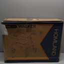 HOMLAND Foldable Rollator Walkers with Seat for Seniors, 8'' Big Wheels, 350 lb. Weight Capacity, Adjustable Handles and Seat Height, Lightweight Rolling Walker, Black