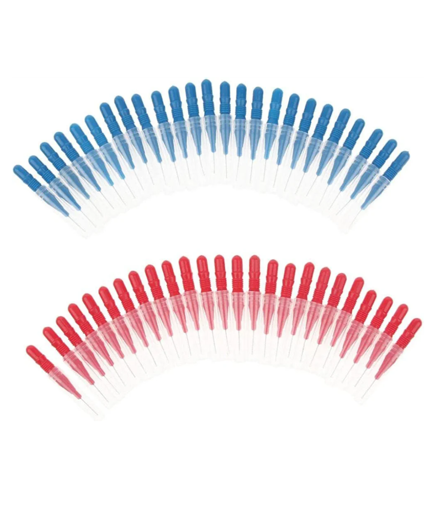 WholeSaleStuff 100 Pieces Interdental Brush Toothpick Floss Teeth Cleaning Brush Oral Care