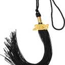 Unisex Matte Preschool and Kindergarten Graduation Cap with Year Charm Tassel (One Size, Black)