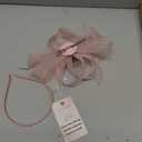 Fascinators Hats for Women, Derby Fascinator Headband, Lightweight Tea Party Hat, 2-in-1 Clip, Cocktail Wedding (Pink)