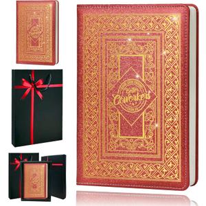 Appreciation Gifts For Coworkers,A5 Hardcover Leather Journal for Women - 200 Pages Premium Paper Notebook, Coworker Journal Notebook for School, Work (Coworker Red)