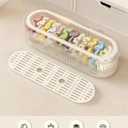 Makeup Brush Holder Organizer, Cosmetic Storage Case with Lid, Clear Acrylic Waterproof Dustproof Organizer for Makeup Sponges, Vanity, Bathroom & Desktop (1 Pack)