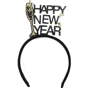 BinaryABC Happy New Years Headband Tiara,New Years Eve Party Supplies,2025 New Year Eve Party Favors Gifts