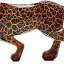 Artpaul Leopard Figurine Resin Sculpture Home Decor Jaguar Statues Desktop Tabletop Shelf Ornament for Living Room, Bedroom,Bookshelf