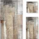Taupe Grey Bath Towels Set,3 Piece Brown Beige Ombre Towels Set(1 Bath Towel 1 Hand Towel 1 Washcloth),Absorbent Soft Decorative Abstract Bathroom Towels for Shower,Fingertip,Hair,Face, Large