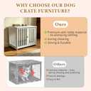 Dog Crate Furniture with Mat Small Plastic Dog Kennel Indoor for Puppy Cage End Side Table, 22.4"L x 17.1"W x 17.7"H