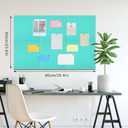 Large Cork Board 36" x 24", 6 Pack Felt Bulletin Board, Pin Boards | Includes Pushpins & Self-Adhesive Strips, Felt Wall Tiles Notice Boards for Walls Office Home School Decor - Lake Blue