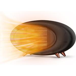 Desk Heater,600W Energy Efficient Small Desk heater for Indoor Use,PTC Fast Heating Ceramic Space Heater for Bedroom Home Office(Black)