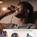 W&P OpenZone - Open-Ear Headphones,Bone Conduction,Wireless Bluetooth Earbuds with Earhook- Liquid Silicone-Water Resistant - Lightweight- 28 Hrs Playtime, Secure for Sports,Gym, Running and Workout